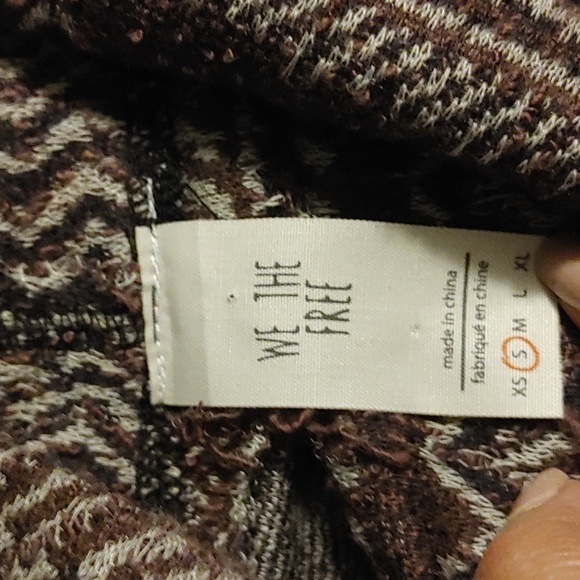 Free  People At The Lodge Pullover Tee Sweater Sz.S - Picture 9 of 10